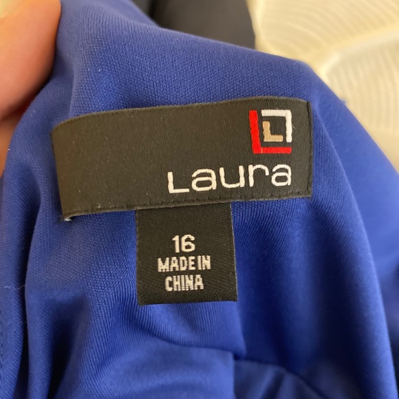 Laura Grecian Style Blue Maxi gown with crystal - Picture 9 of 9